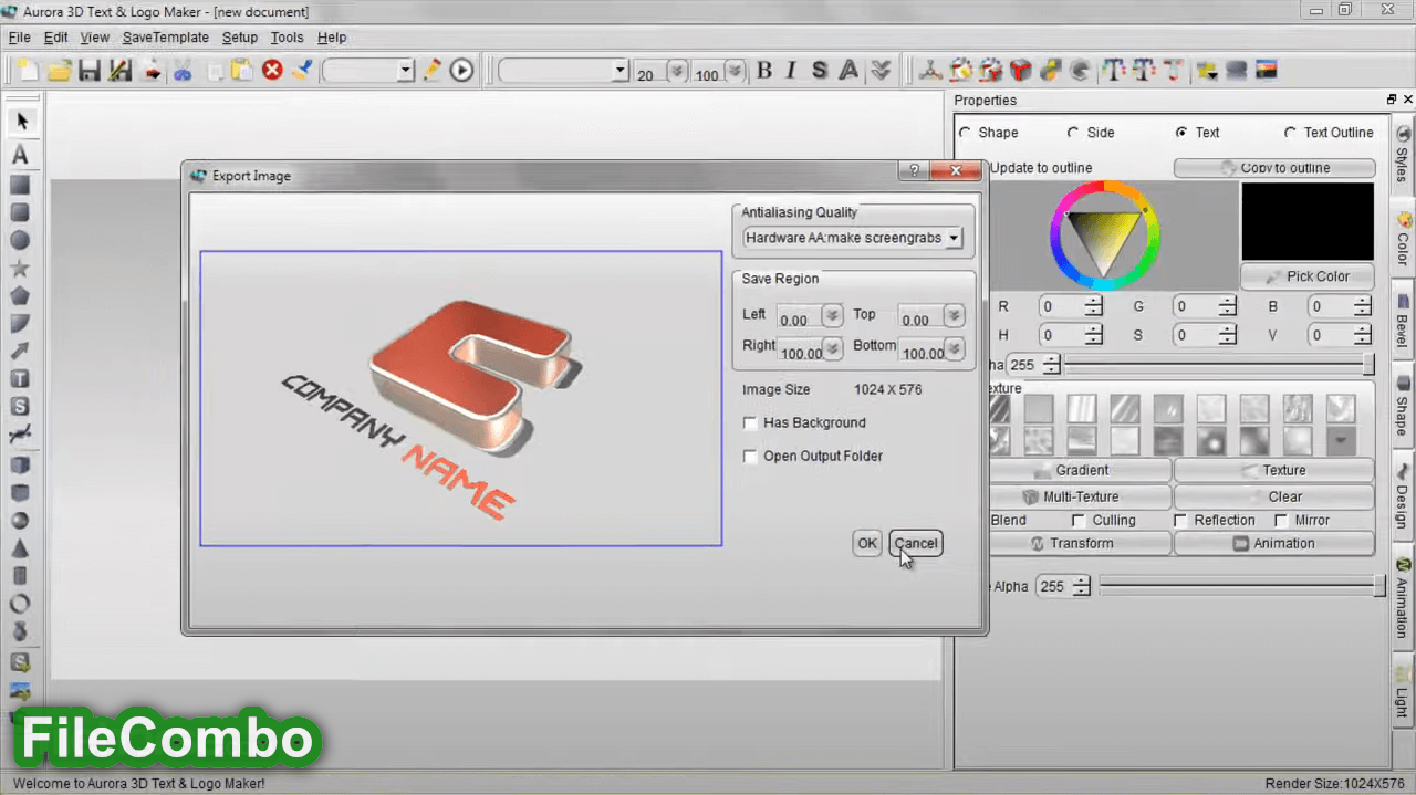 Download Aurora 3D Text & Logo Maker 16.1.7 Free