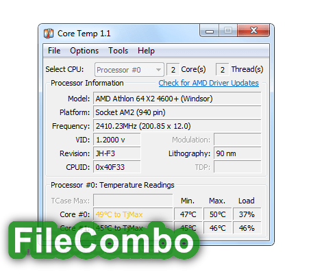 for iphone download Core Temp 1.18.1